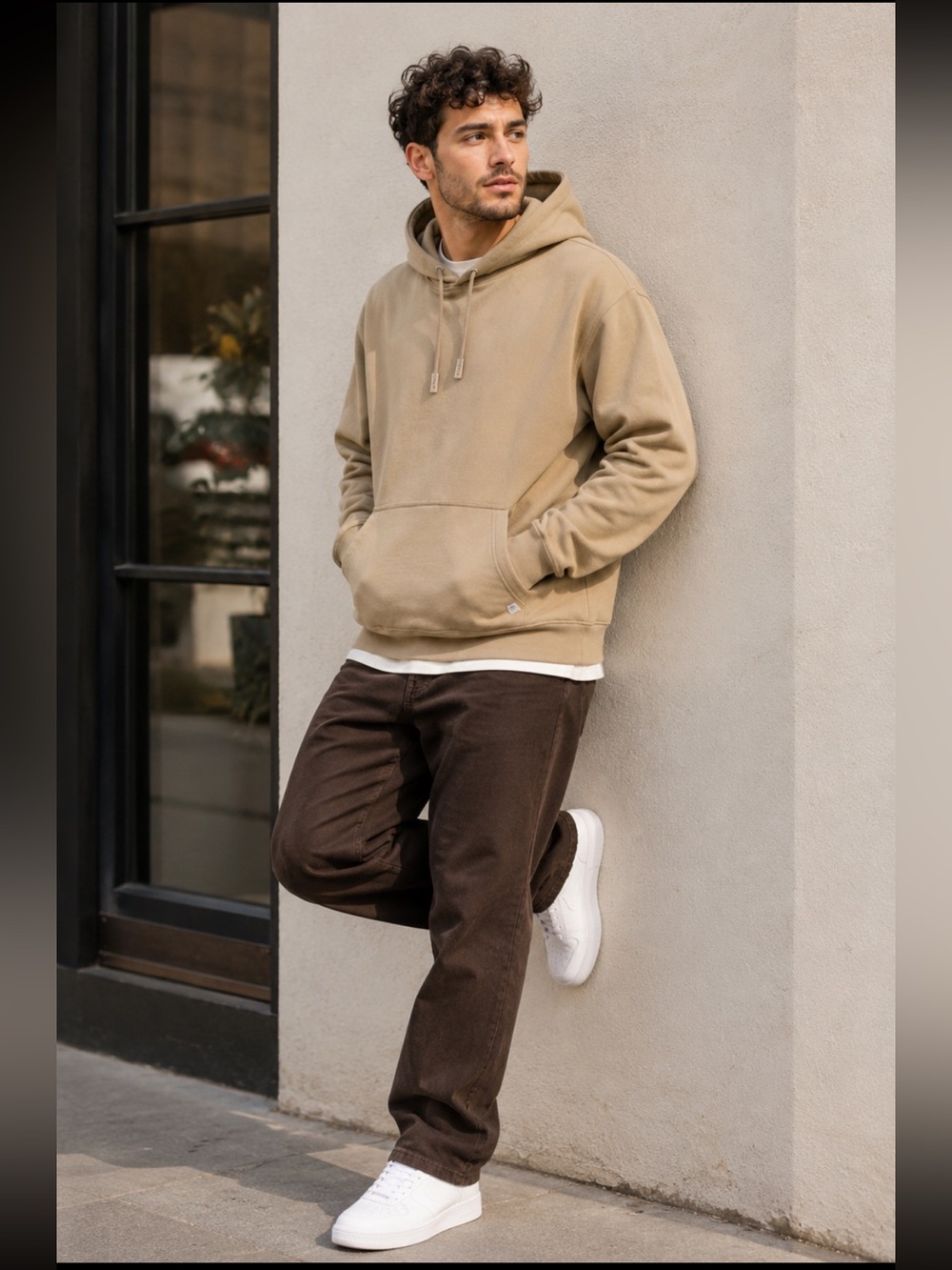 Pro Club Heavyweight Pullover Hoodie Tan Men’s Size M